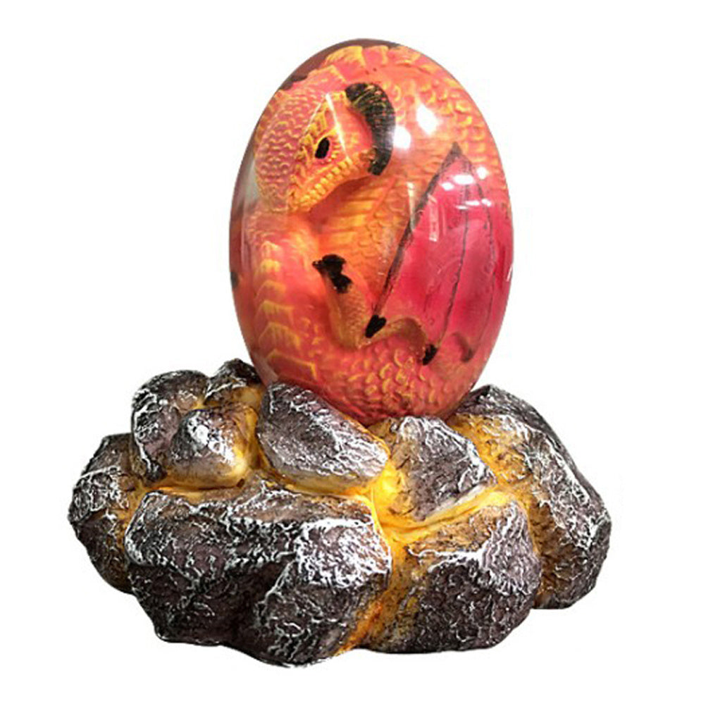 LED Lava Dragon Egg Ornamental Decor Dinosaur Egg Statue Resin Dragon Egg Crystal Minerale Gemstone Reiki Home Decor - DropOnline.co