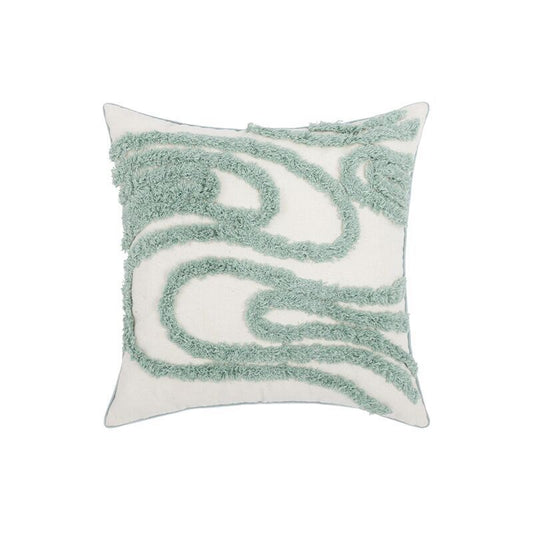 Nordic Moroccan Ins Wind Tufted Pillow Living Room Sofa Tassel Cushion Model Room Pure Cotton Pillowcase Green - DropOnline.co