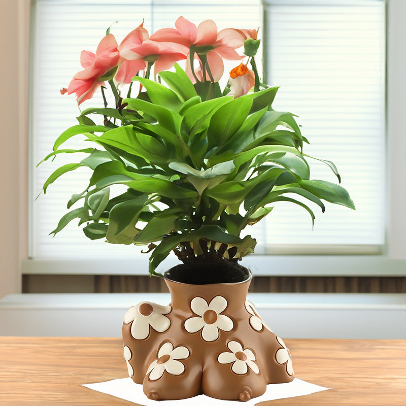 Creative Resin Body Art Flowerpot Home Home Decor - DropOnline.co