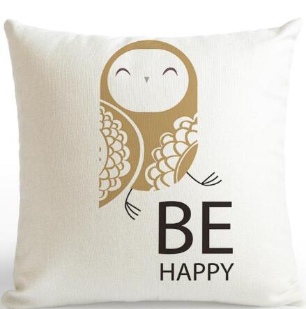 Be Happy Bear Cushion Cover - DropOnline.co