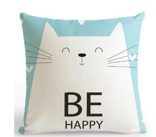Be Happy Bear Cushion Cover - DropOnline.co