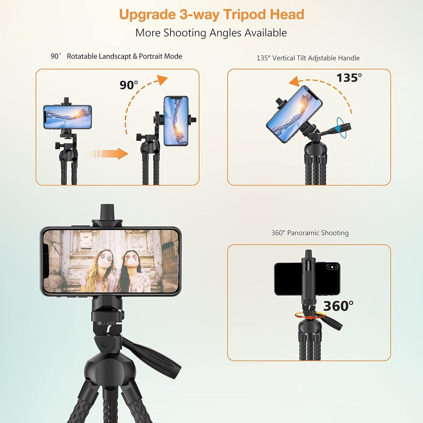 Flexible Phone Tripod Selfie Stick, Octopus Camera Tripod Travel Tripod Flexible Legs For  Android Camera Stick Video Recording Vlog - DropOnline.co