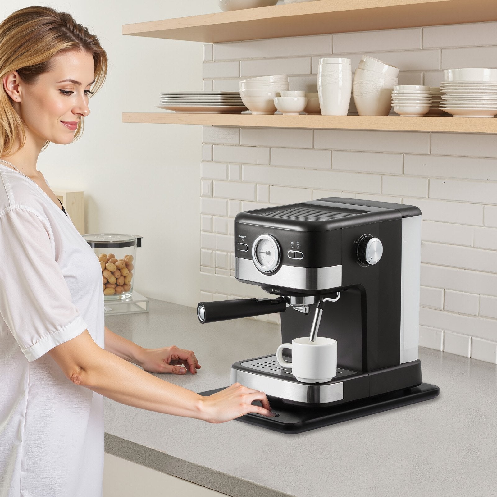 Appliance Slider 14 X 9.5 In Sliding Tray For Coffee Maker Black - DropOnline.co