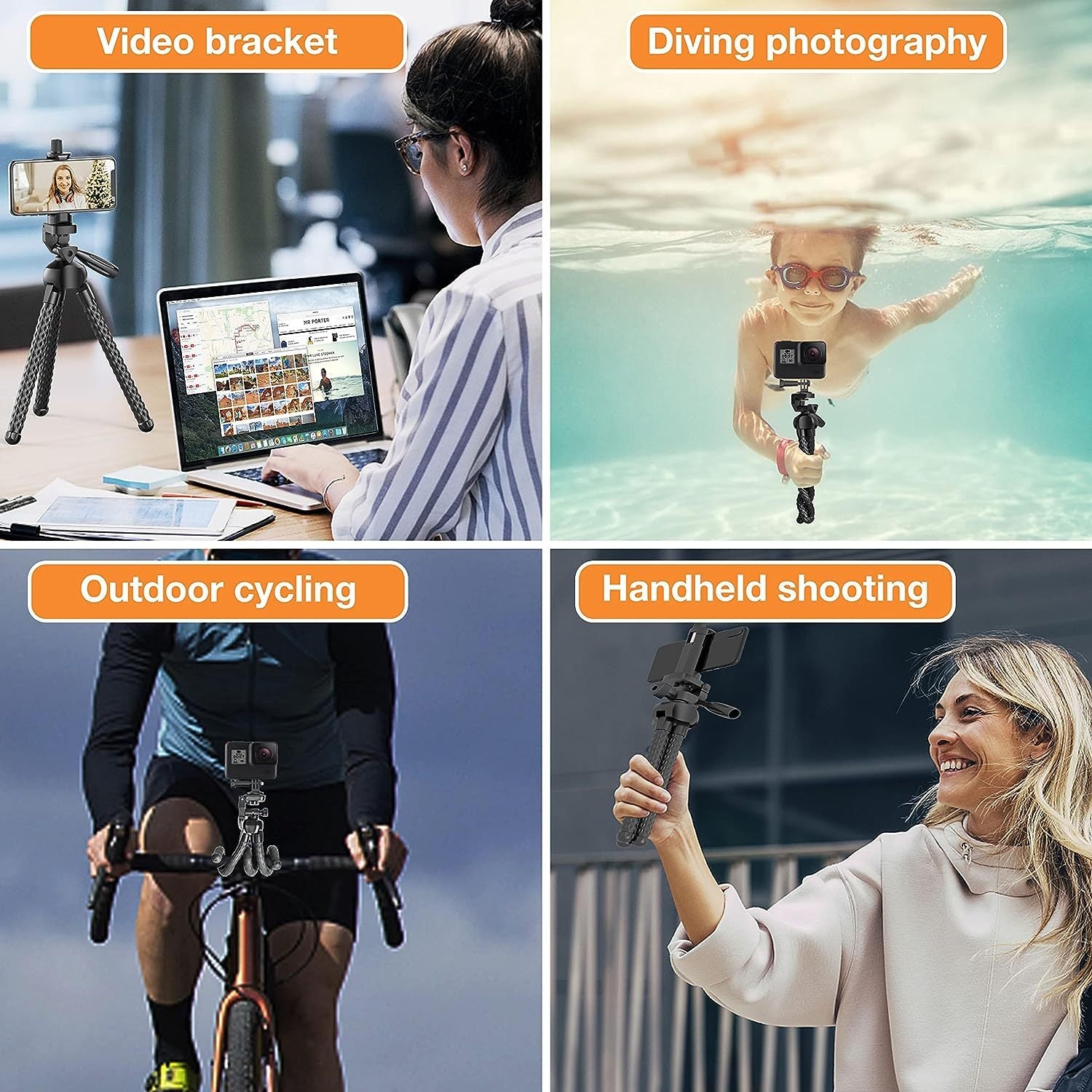 Flexible Phone Tripod Selfie Stick, Octopus Camera Tripod Travel Tripod Flexible Legs For  Android Camera Stick Video Recording Vlog - DropOnline.co