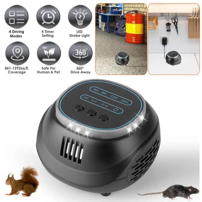 Ultrasonic Rodent Extermination Device - DropOnline.co