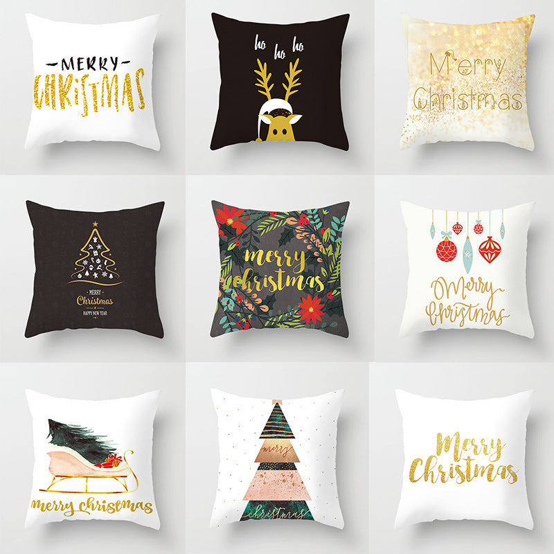 Christmas Nordic Style Peach Skin Fabric Pillow Cover Car Home Sofa Cushion Cover - DropOnline.co