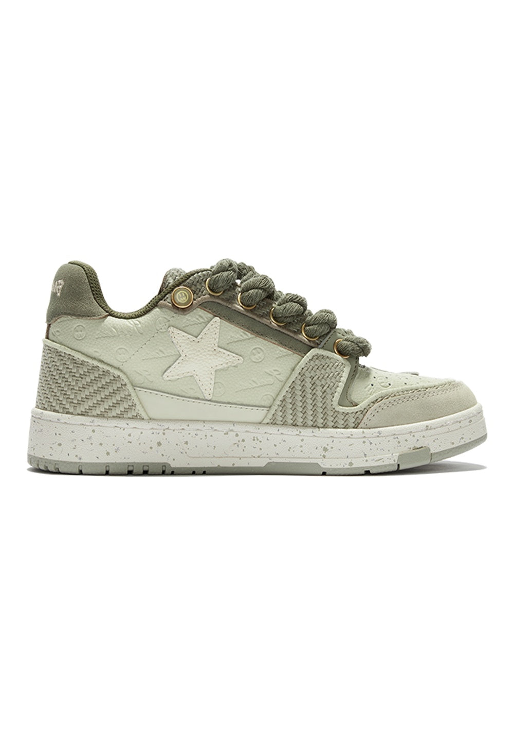 KAALIXTO--Retro Star Sneakers-West Lake Longjing Tea - Unisex - DropOnline.co