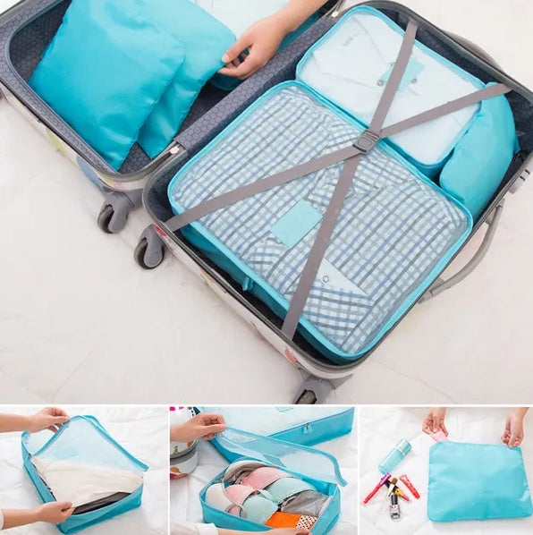 9Pcs Clothes Storage Bags Water-Resistant Travel Luggage Organizer Clothing Packing - DropOnline.co