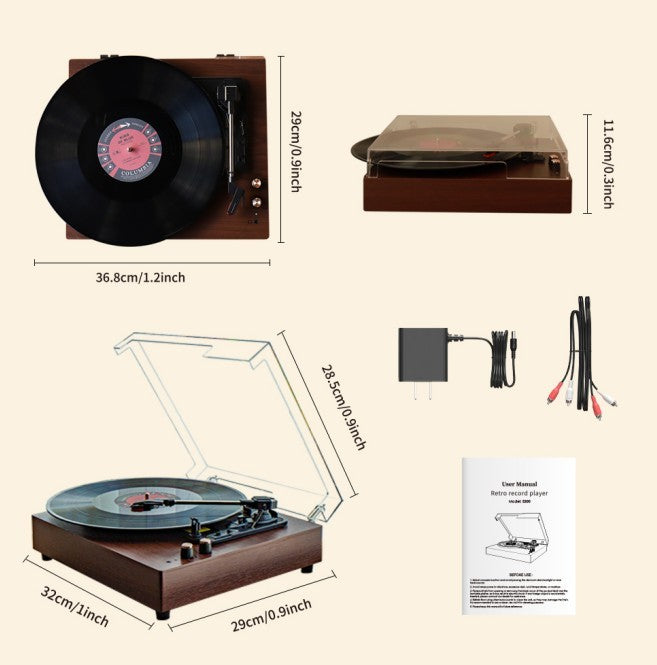 Record Player E300, Turntable, Record Player With 2 Stereo Speaker--Selling On Temu Is Prohibited - DropOnline.co
