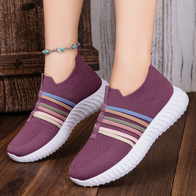 Women's Casual Shoes Breathable Mesh Surface Plus Size Soft Bottom Pumps - DropOnline.co