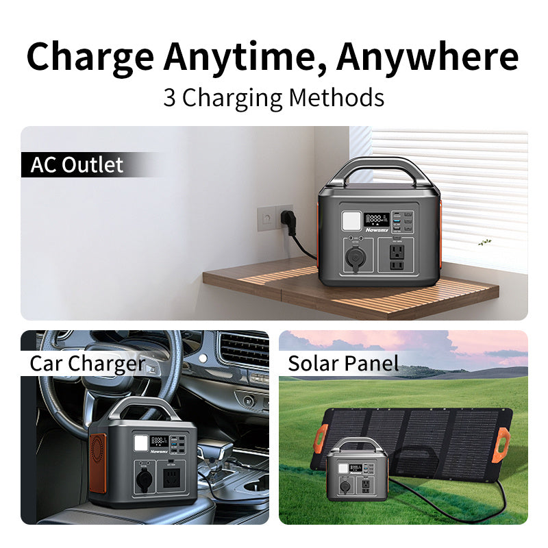 Portable Power Station P605, 600W,538WH Backup Lithium Battery, Solar Generator For Home And Outdoor Emergency Power Supply - DropOnline.co