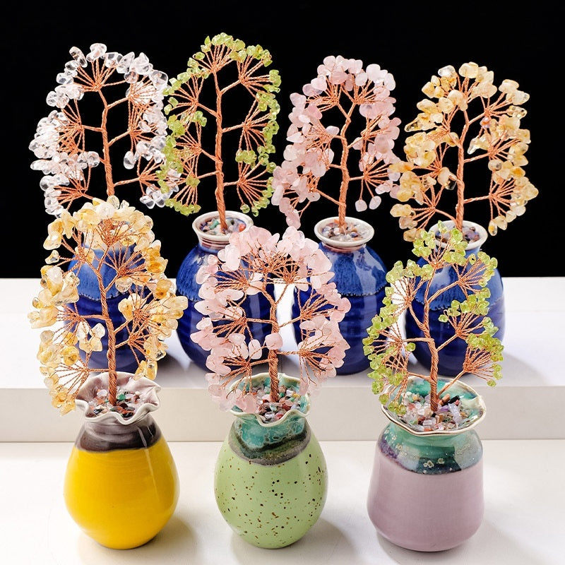 Natural Crystal Gravel Pachira Macrocarpa Crafts Ornaments Home Decor - DropOnline.co