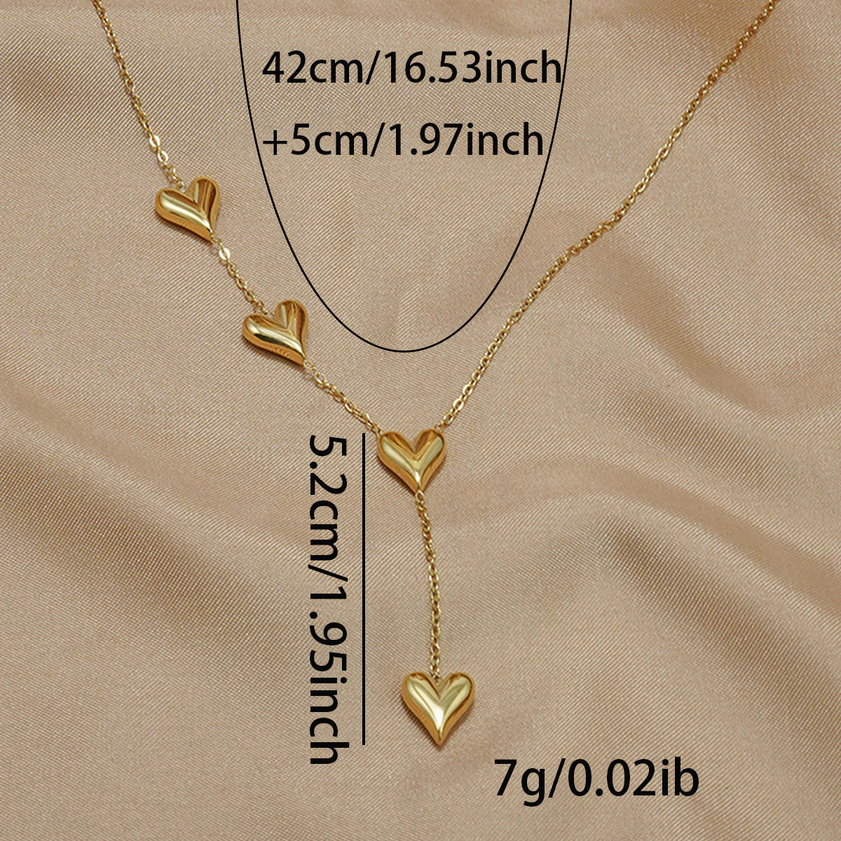 Lxalry 18K Gold Plated Heart Necklace  Recycled Stainless Steel Modern Minimalist Jewelry  Hypoallergenic   Ocean-Safe Gift For Women Wife Mom  Everyday Elegance With Golden Hour Glow - DropOnline.co