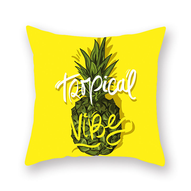 Bright Yellow Pineapple Hug Pillowcase Amazon Hot Style Home Lumbar Pillow Cushion Backrest - DropOnline.co