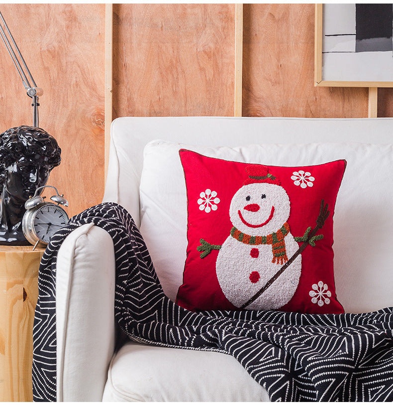 Christmas Pillowcase Towel Embroidery Cushion Cover Decoration - DropOnline.co