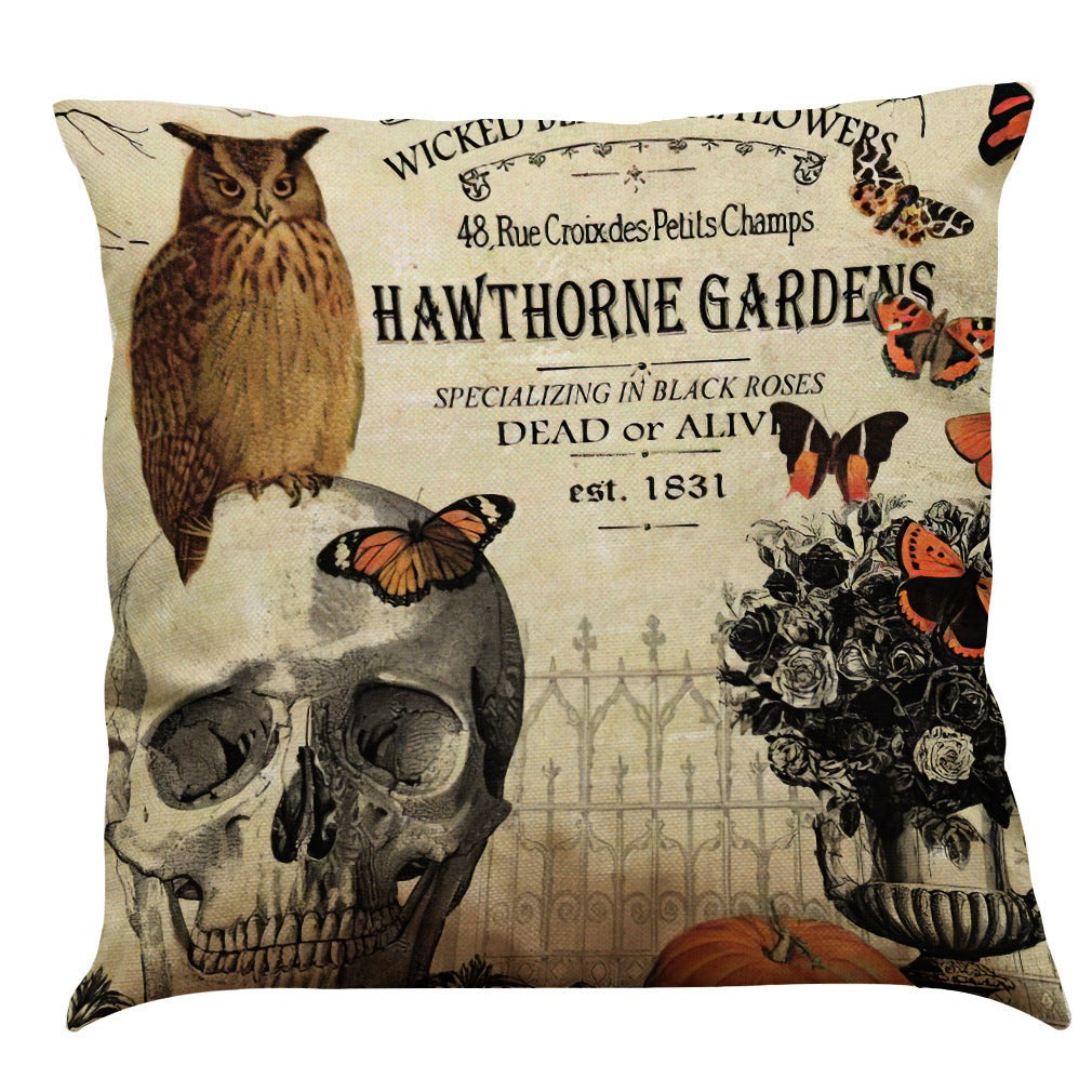 Halloween Cotton Linen Sofa Car Cushion Pillowcase - DropOnline.co