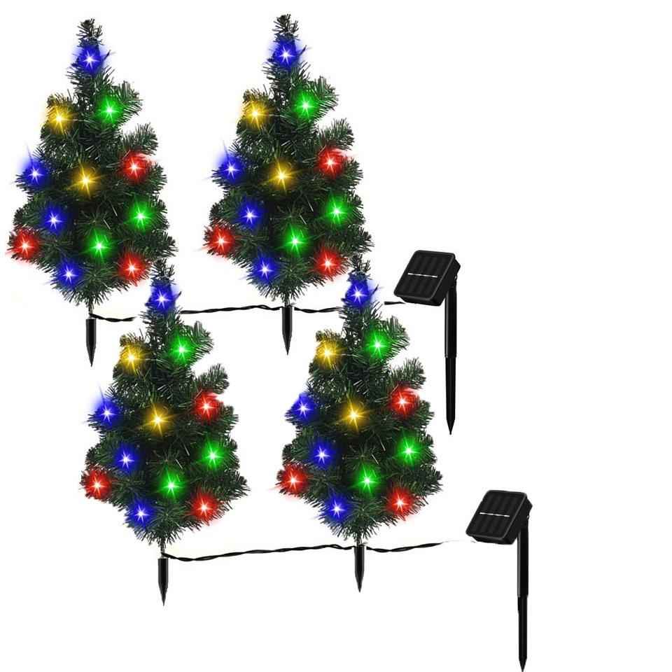 Solar Christmas Tree - 2/4/6 Pack LED Light Multicolor Pathway Decoration