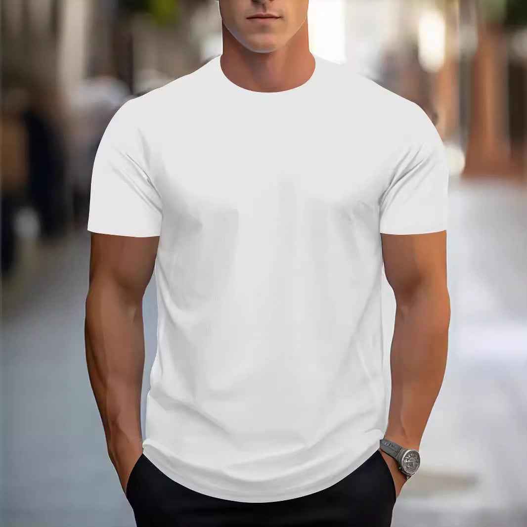 Men's Quick-Drying Breathable Sports T-Shirt - Round Neck Short Sleeve Athletic Tee