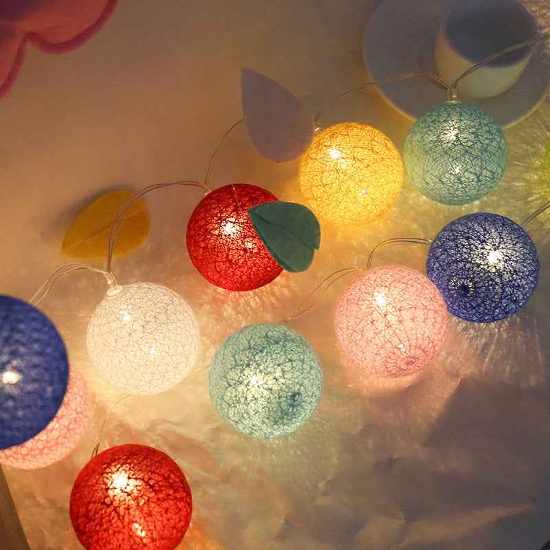 LED Cotton Ball String Lights - Festoon Ornamental Lamp for Christmas & Parties - DropOnline.co