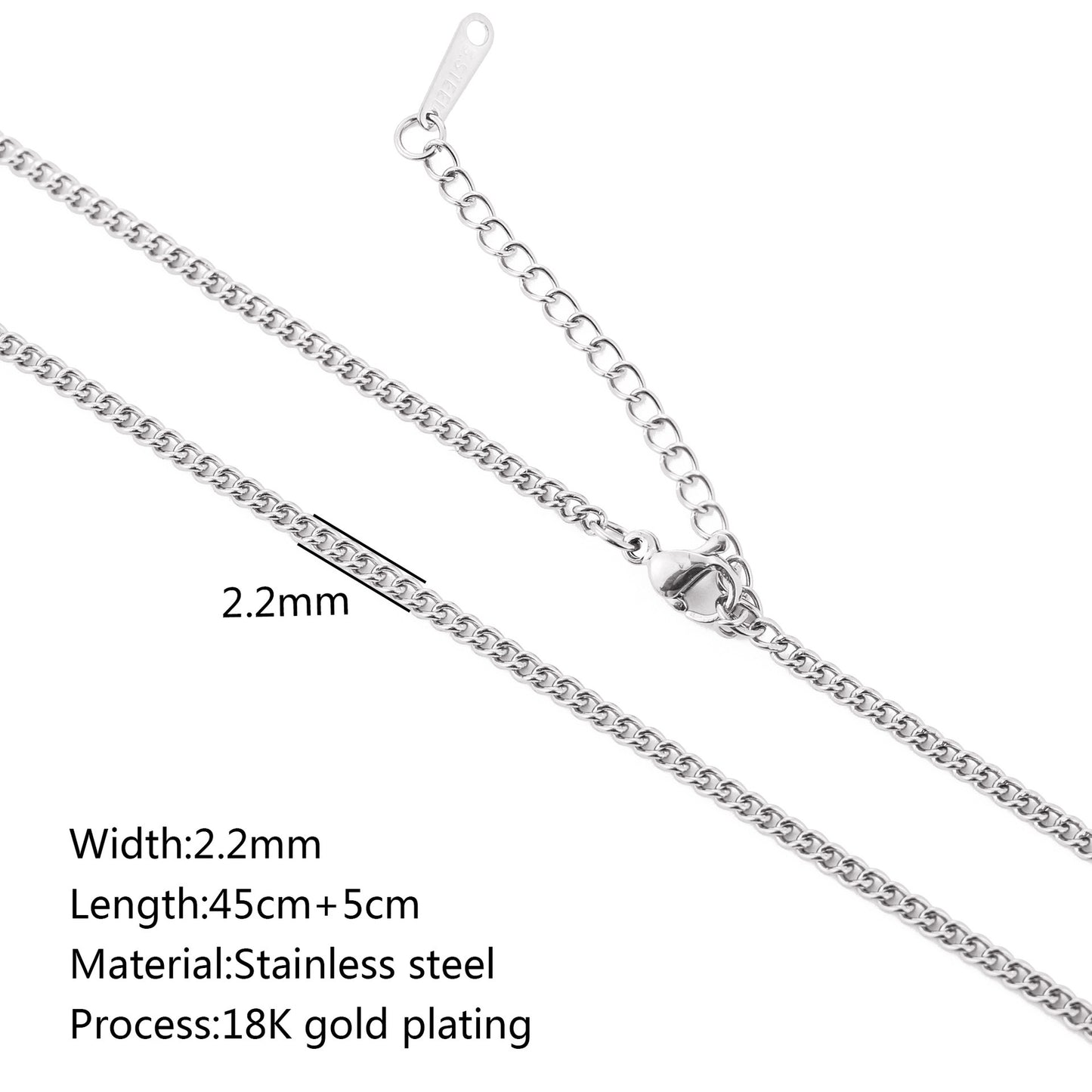 Stainless Steel Vacuum Vapor Plating 18K Gold Color Protection Lip Chain - DropOnline.co