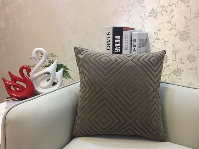 Home Decorative Sofa Throw Pillows Flannel Cushion Cover - DropOnline.co