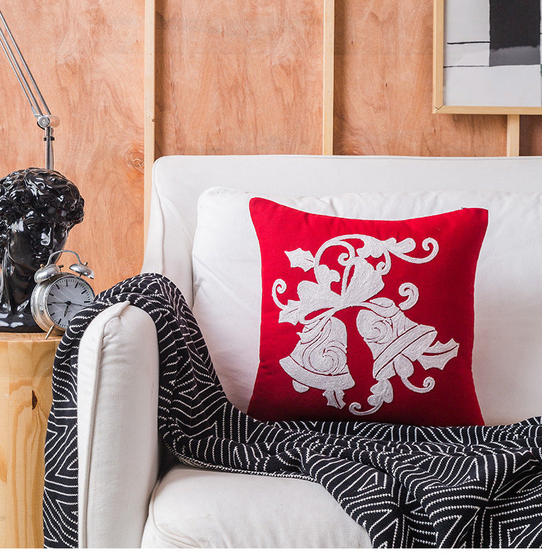 Christmas Pillowcase Towel Embroidery Cushion Cover Decoration - DropOnline.co