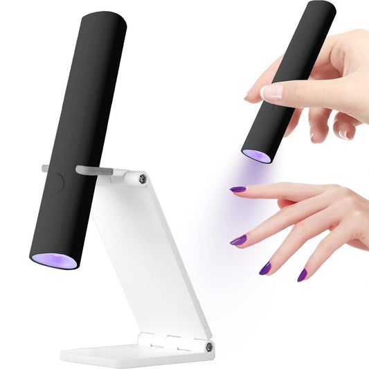 Mini UV LED Nail Lamp Handheld With Stand, Portable Nail Dryer USB Cordless - DropOnline.co