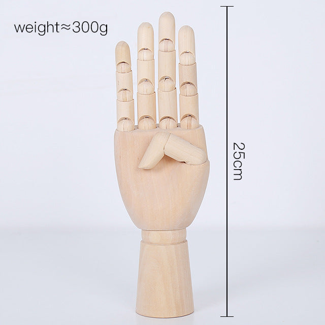 Grocery Home Decor Ornaments Lotus Wood Movable Wooden Knuckle Hand Model - DropOnline.co