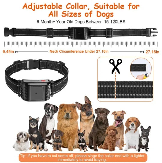 990FT Range Dog Wireless Fence Remote Training Collar IPX6 Waterproof Receiver With 0-9 Levels Beep Vibration Shock Mode 4 Channels Rechargeable Transmitter System - DropOnline.co