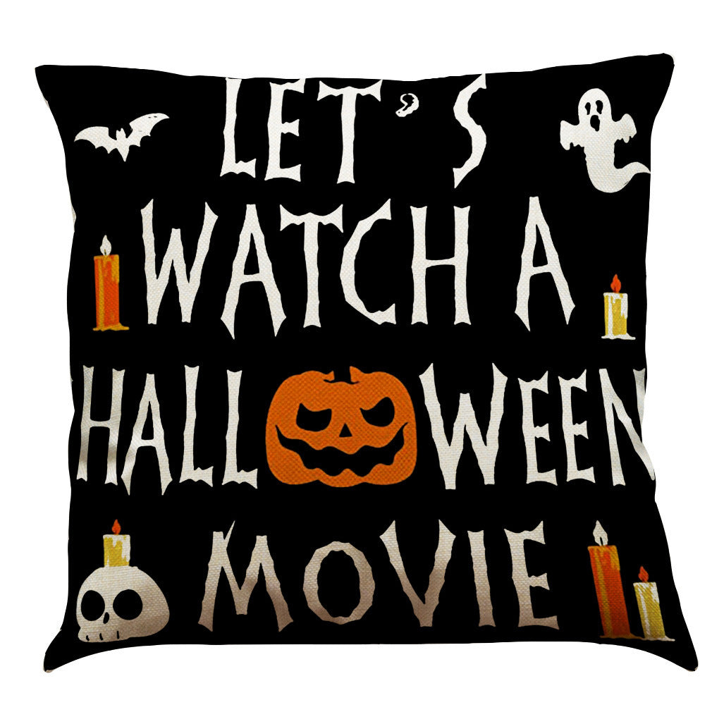 Halloween Cotton Linen Sofa Car Cushion Pillowcase - DropOnline.co