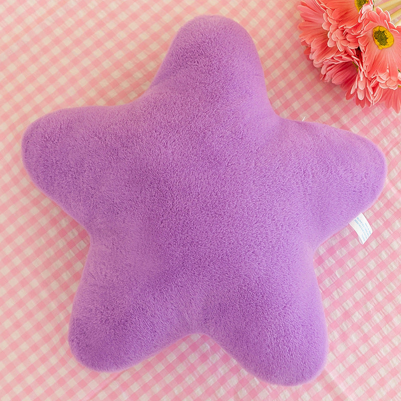 Star Pillow, Decorative Throw Pillows For Bed Couch, 15in Star Shaped Pillow Plush Floor Cushions Room Decor Pillow With Soft Faux Rabbit Fur For Sofa Bedroom Living Room - DropOnline.co