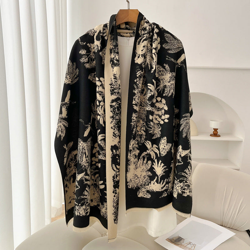 Retro High Sense Artificial Cashmere Scarf - Sophisticated Winter Wrap - DropOnline.co