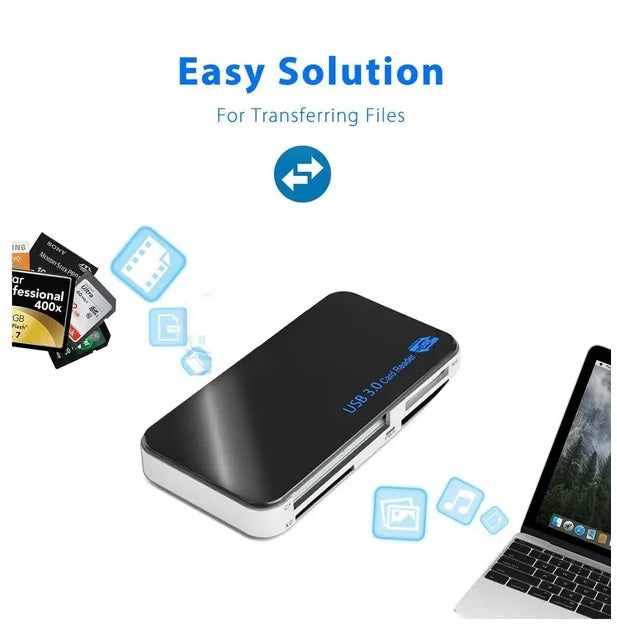 USB 3.0 Memory Card Reader Adapter 5GBPS Fit For CF  TF  SD Micro SD XD M2 MS Card - DropOnline.co