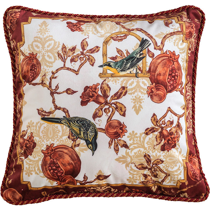 European-American Flower And Bird Christmas Pillowcase Bedside New Year Cushion - DropOnline.co