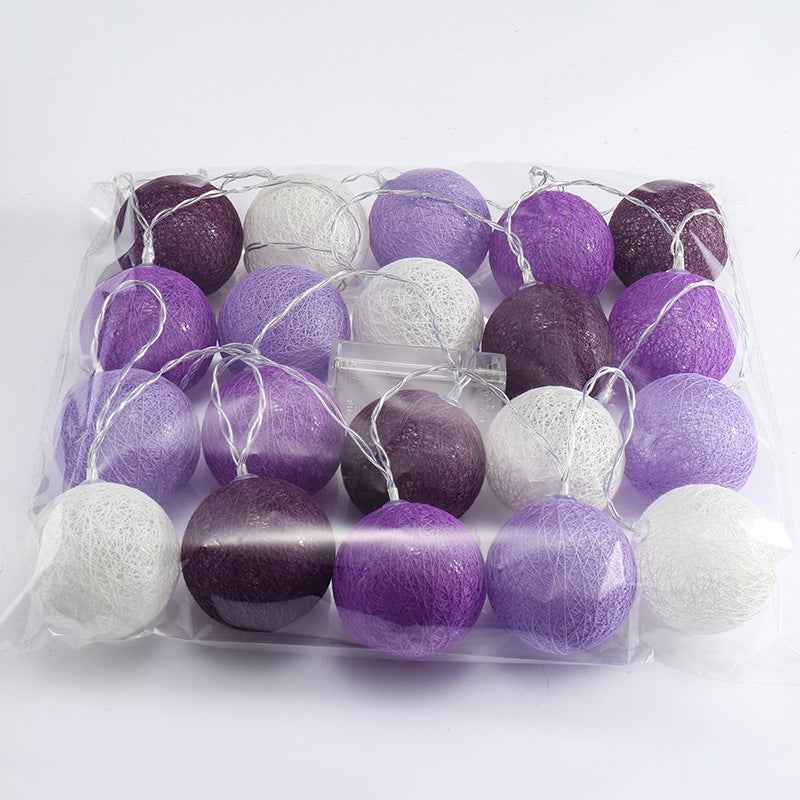 LED Cotton Ball String Lights - Festoon Ornamental Lamp for Christmas & Parties - DropOnline.co