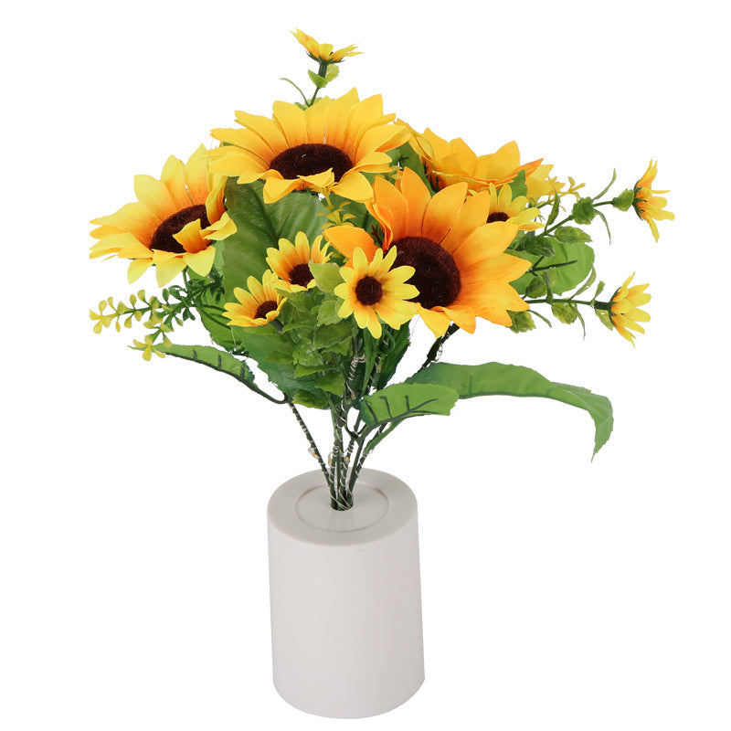 Creative Sunflower Bouquet Night Light Home Decoration Desktop Decoration - DropOnline.co