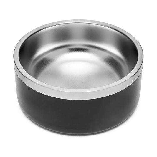 Dog Bowl, Stainless Steel Dog Food And Water Bowl With Non Slip Quiet Bottom, Easy To Clean, Dishwasher Safe, 42oz - DropOnline.co