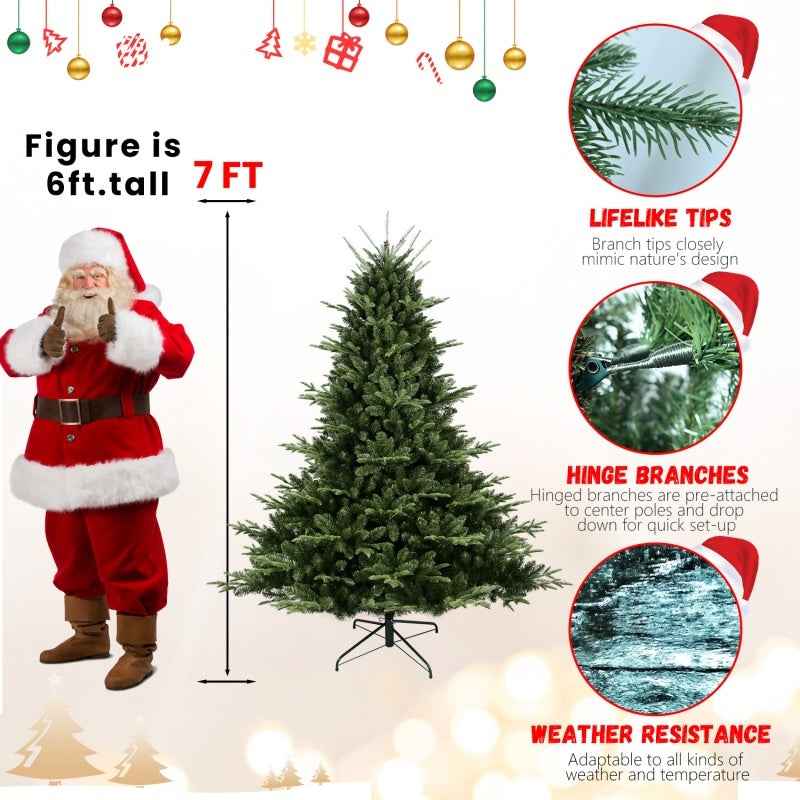 PE/PVC Christmas Tree Green - Premium Mixed Material Holiday Tree - DropOnline.co