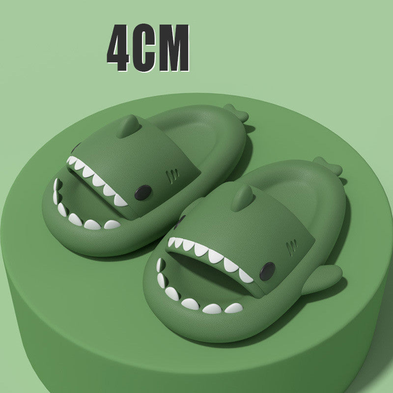 Adult's Slippers Indoor Outdoor Funny Shark Cartoon - DropOnline.co