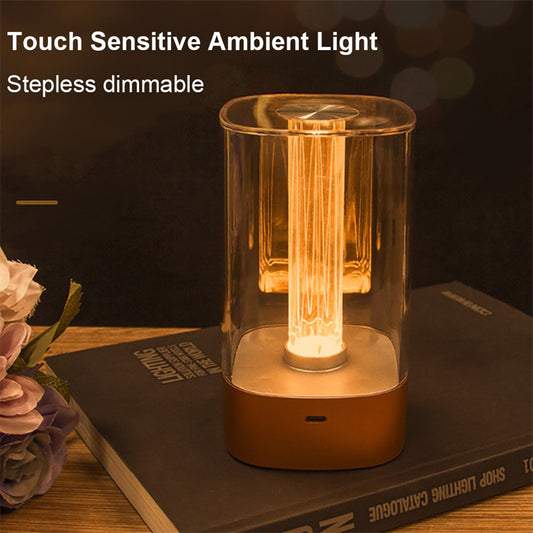 New LED Touch Atmosphere Light USB Charging Eye Protection Bedside Bedroom Lamp Bar Restaurant Garden Decoration Night Light Home Decor - DropOnline.co