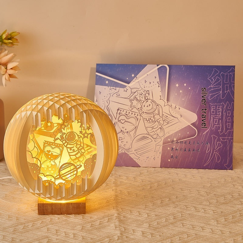 Paper Carving Creative Three-dimensional Small Night Lamp Creative Home Decor - DropOnline.co