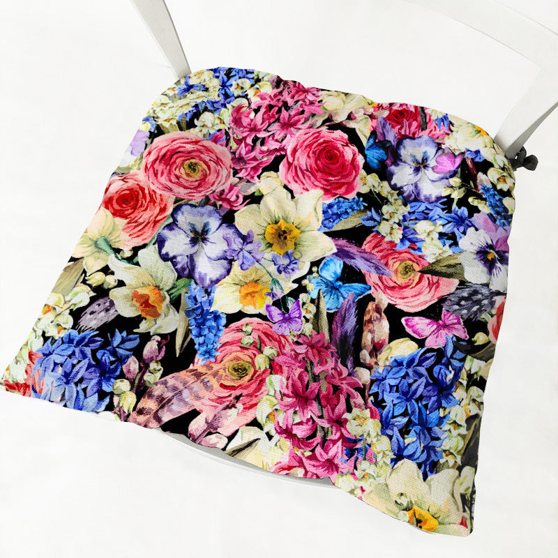 Flower Flower 213 Thick Flannel Chair Cushion - DropOnline.co