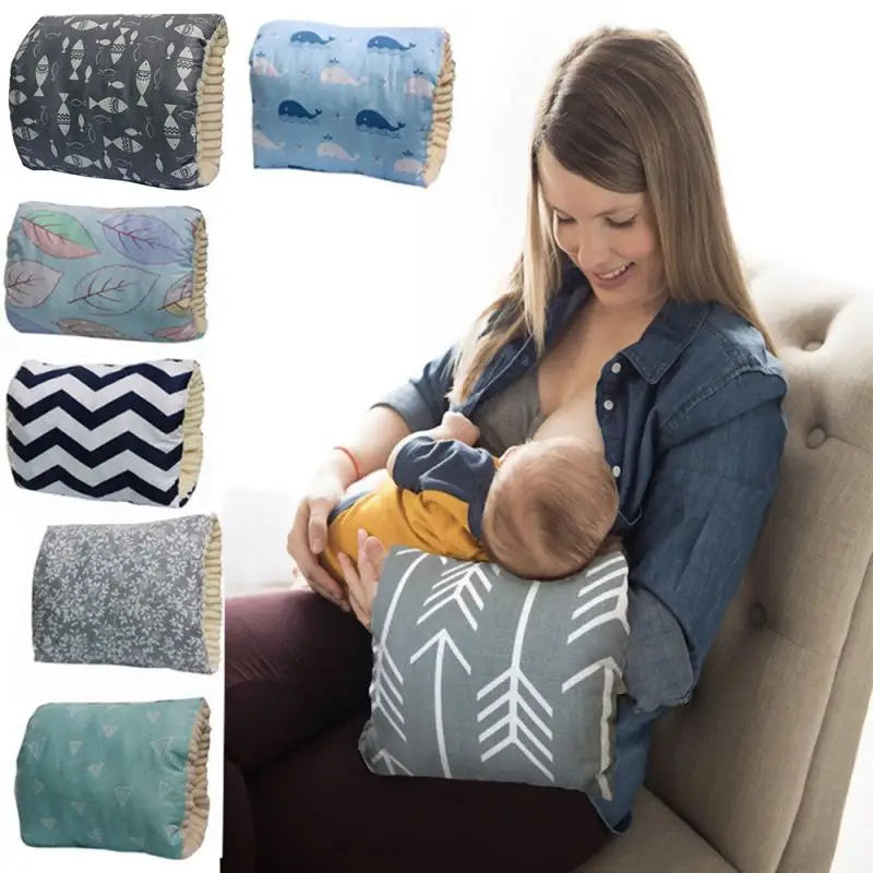 Adjustable Nursing Arm Pillow - Cotton Breastfeeding Support Cushion & Arm Pad - DropOnline.co