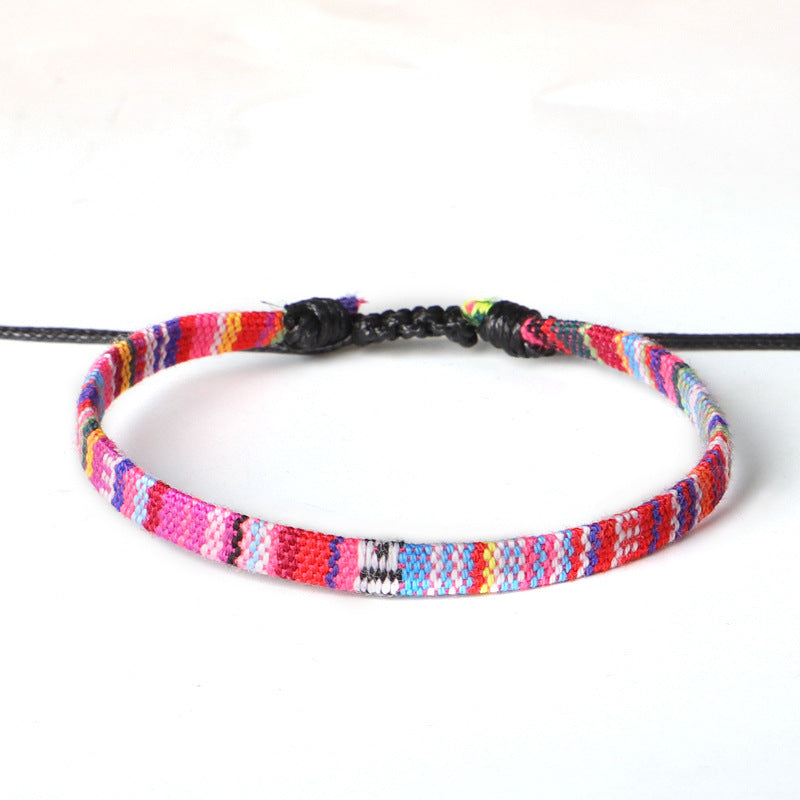 Hand Woven Rainbow Color Anklet Bohemian Style - DropOnline.co