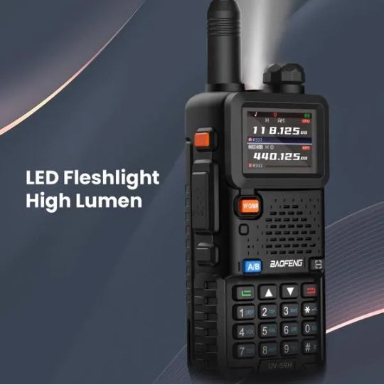 BAOFENG UV-5RH 10w GMRS Ham Radio With Long Range Walkie Talkies, Multifunctional Use, USB-C Charging, 999 Channels, Colorful LCD Display, Audio Produces - DropOnline.co