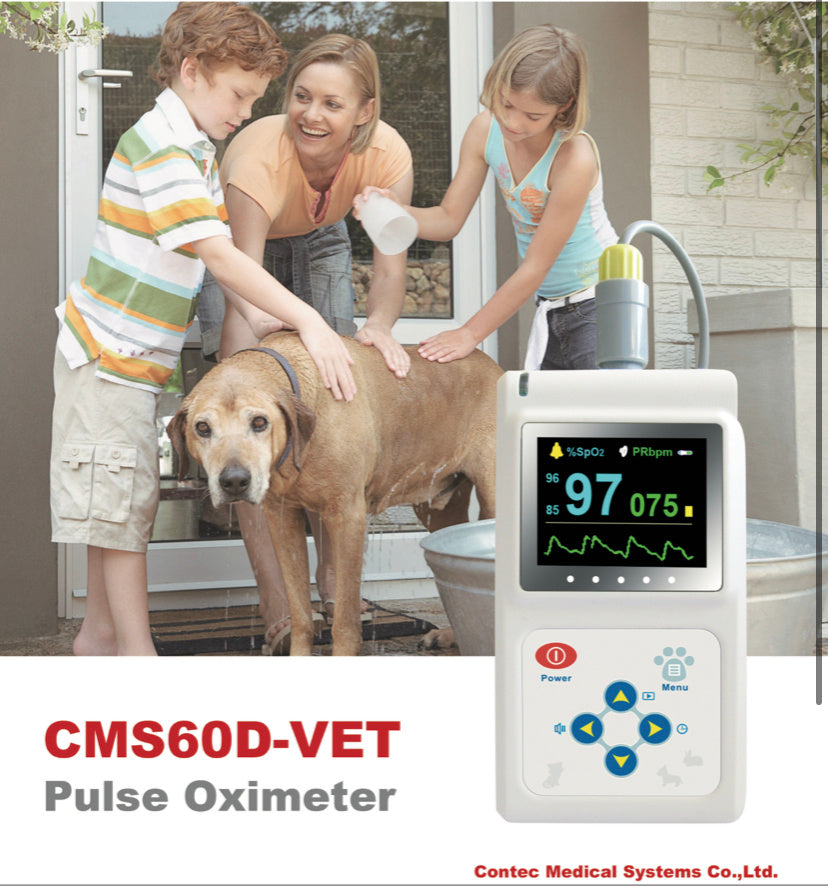 Veterinary Color Display CMS60D-VET Pulse Oximeter Spo2 Probe PR VET Monitor - DropOnline.co