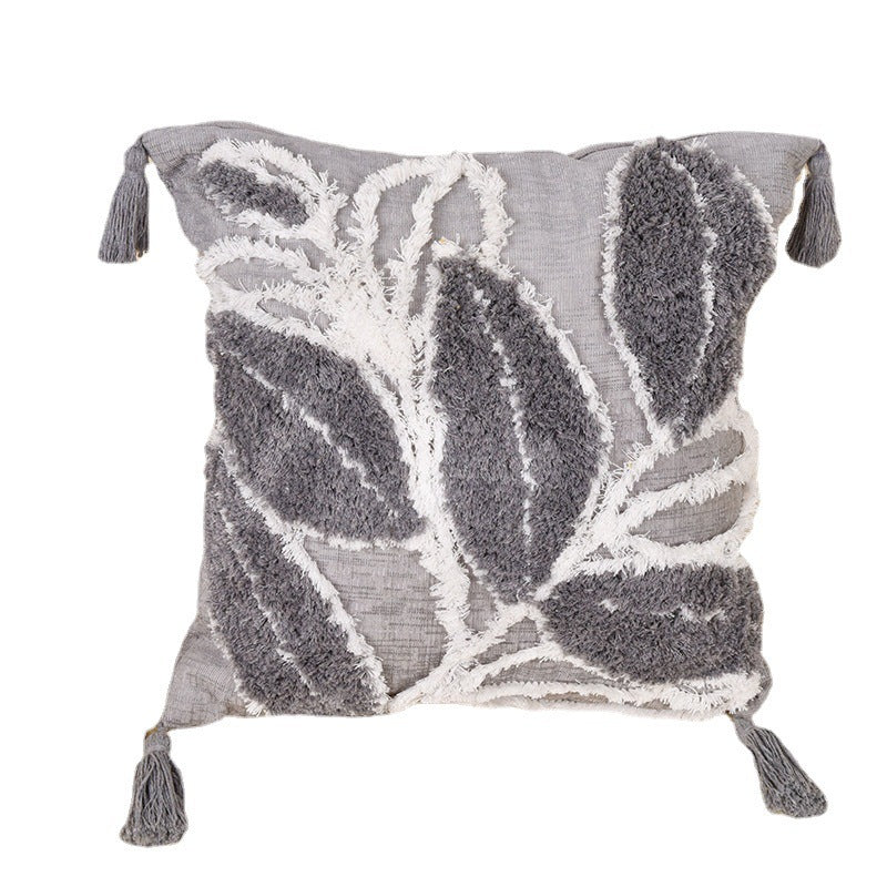 Throw Pillow Leaf Home Living Room Sofa Bed Cushion Tufted Throw Pillowcase - DropOnline.co