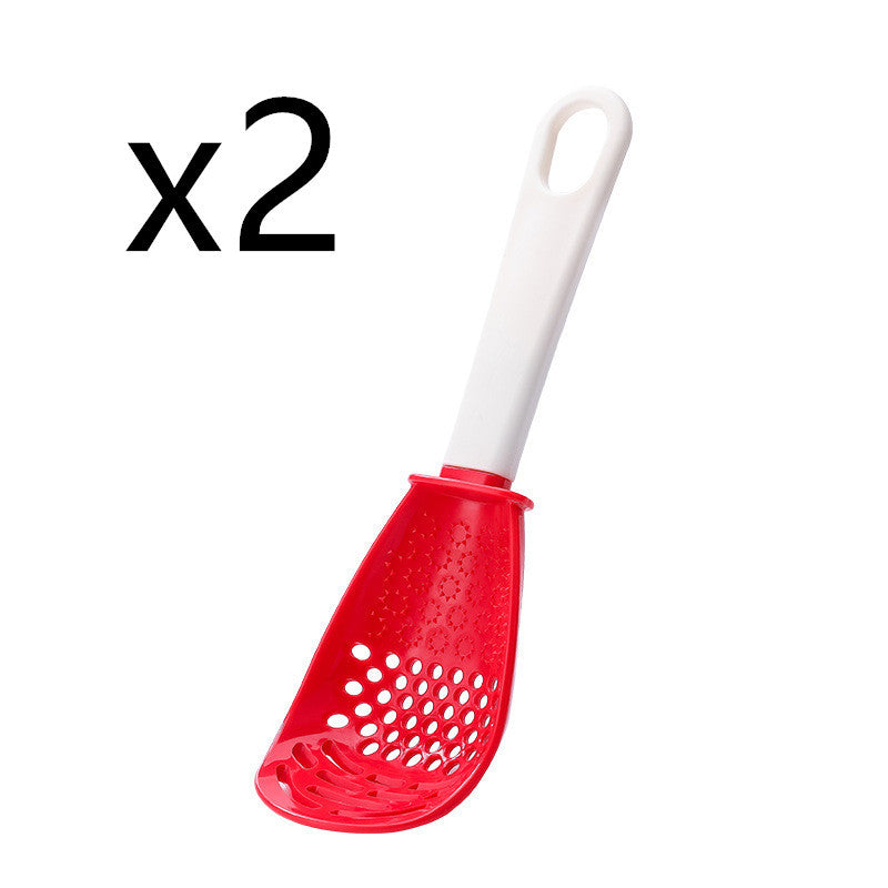 Multifunctional Slotted Spoon Grinding Cooking Spoon Mashed Auxiliary Food Ginger Garlic Spoon Press Potatoe Stir-frying Spatula Kitchen Gadget - DropOnline.co
