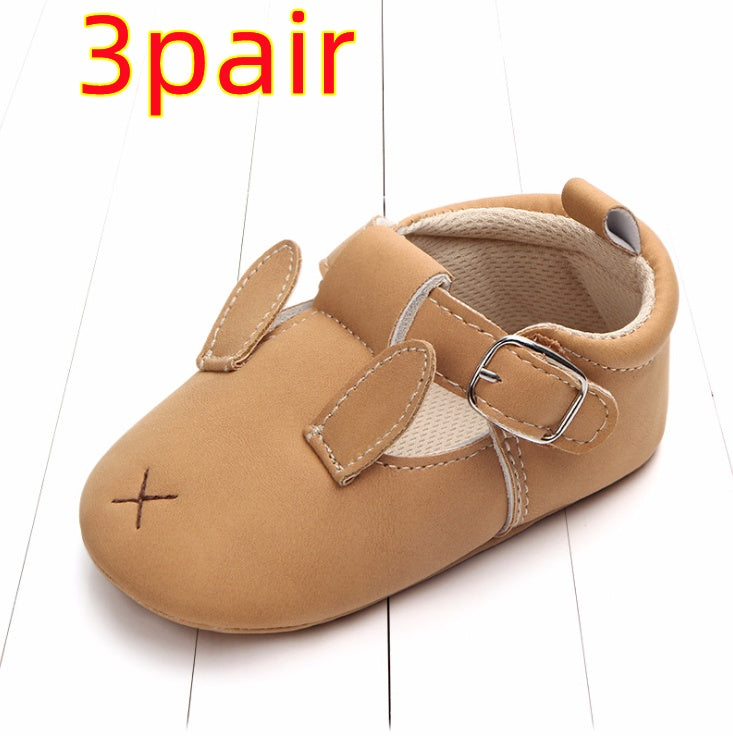 Cartoon Animal Baby Shoes - Soft Non-Slip Leather First Walking Shoes - DropOnline.co