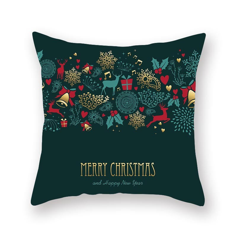Christmas new peach skin cushion pillowcase - DropOnline.co